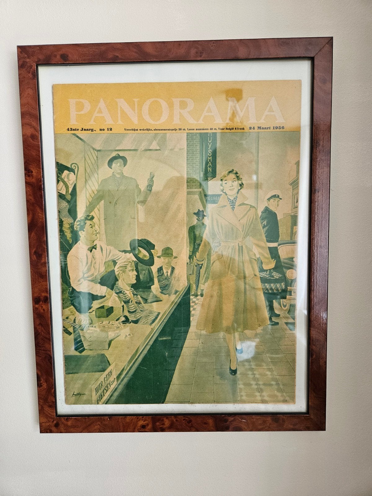 Ingelijste Panorama uit 1956 - Vintage Tijdschrift, Ophalen, Gelezen, Overige typen