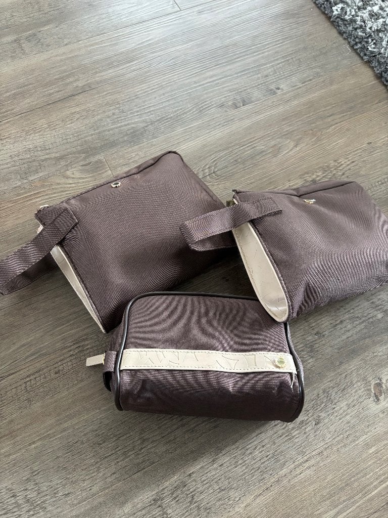 EMIRATES business class tasjes, Ophalen, Nieuw, Bruin, Heer