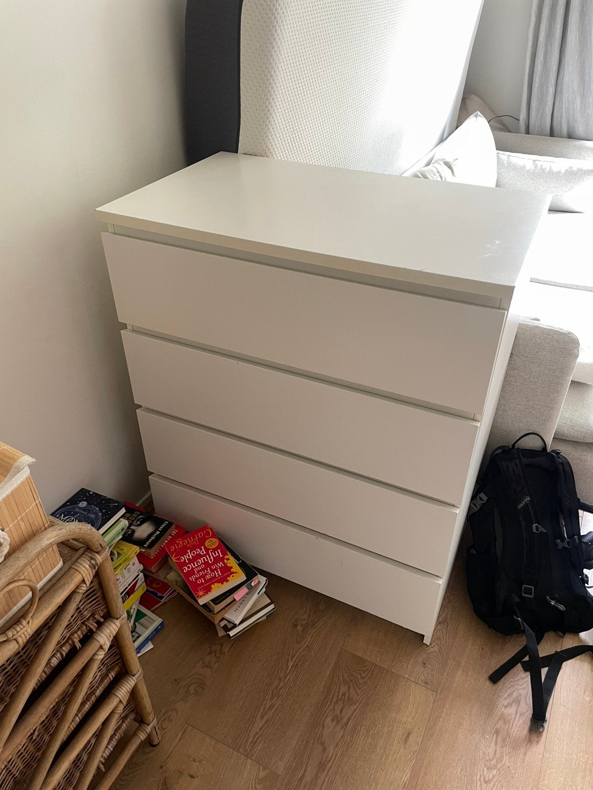 Malm ladekast, Ophalen, 50 tot 100 cm, Zo goed als nieuw, 3 of 4 laden