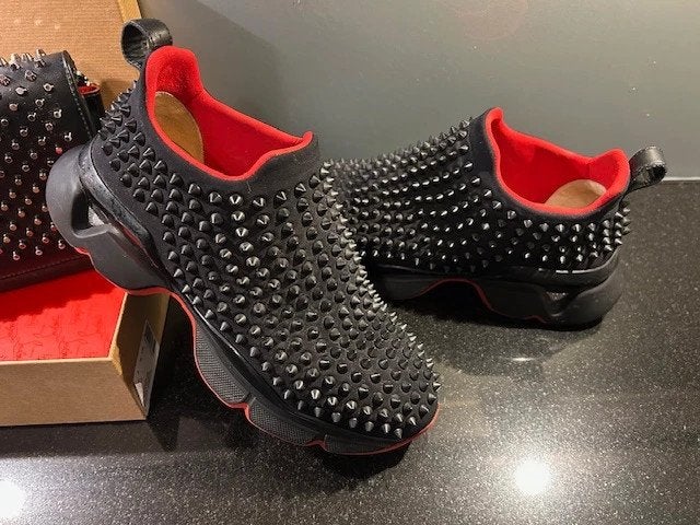 Christian Louboutin Spike Sock Donna maat 36, Zwart, Ophalen of Verzenden, Christian Louboutin, Sneakers of Gympen