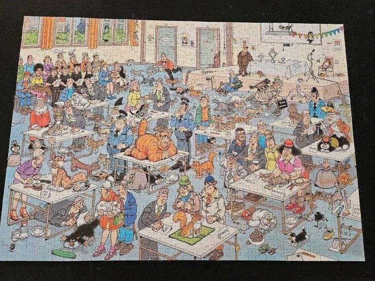 Jan van Haasteren - De kattenshow, Ophalen of Verzenden, 500 t/m 1500 stukjes, Zo goed als nieuw, Legpuzzel
