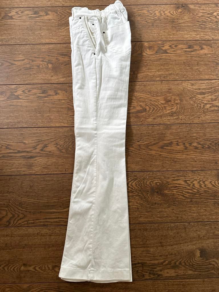 Zip73 witte broek met wijde pijpen maat 27 zgan, Maat 38/40 (M), Wit, Ophalen of Verzenden, Lang