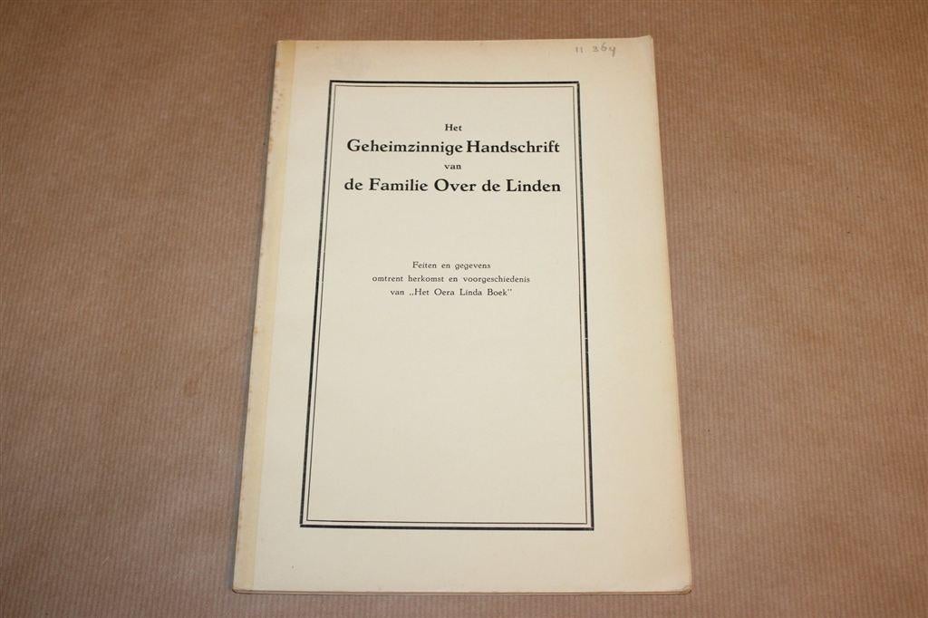 Geheimzinnige Handschrift Over de Linden — Oera Linda 1949, Boeken, Ophalen of Verzenden, Gelezen