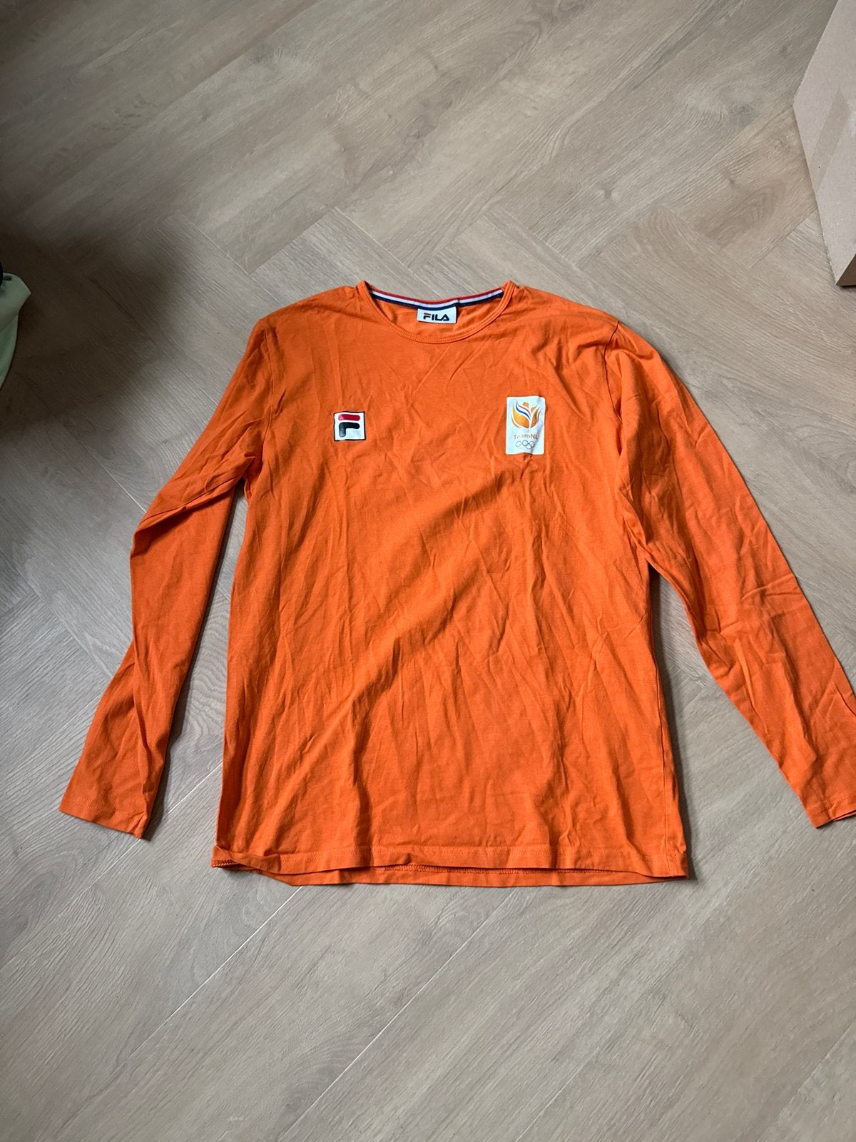 Fila TeamNL Longsleeve Oranje Maat M Nieuwstaat, Maat 48/50 (M), Nieuw, Oranje, Ophalen of Verzenden