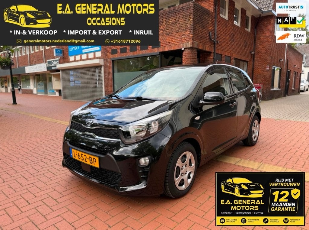 Kia Picanto 1.0 DPi ComfortLine 2021, NAP, BTW, Voorwielaandrijving, Stof, Zwart, Origineel Nederlands