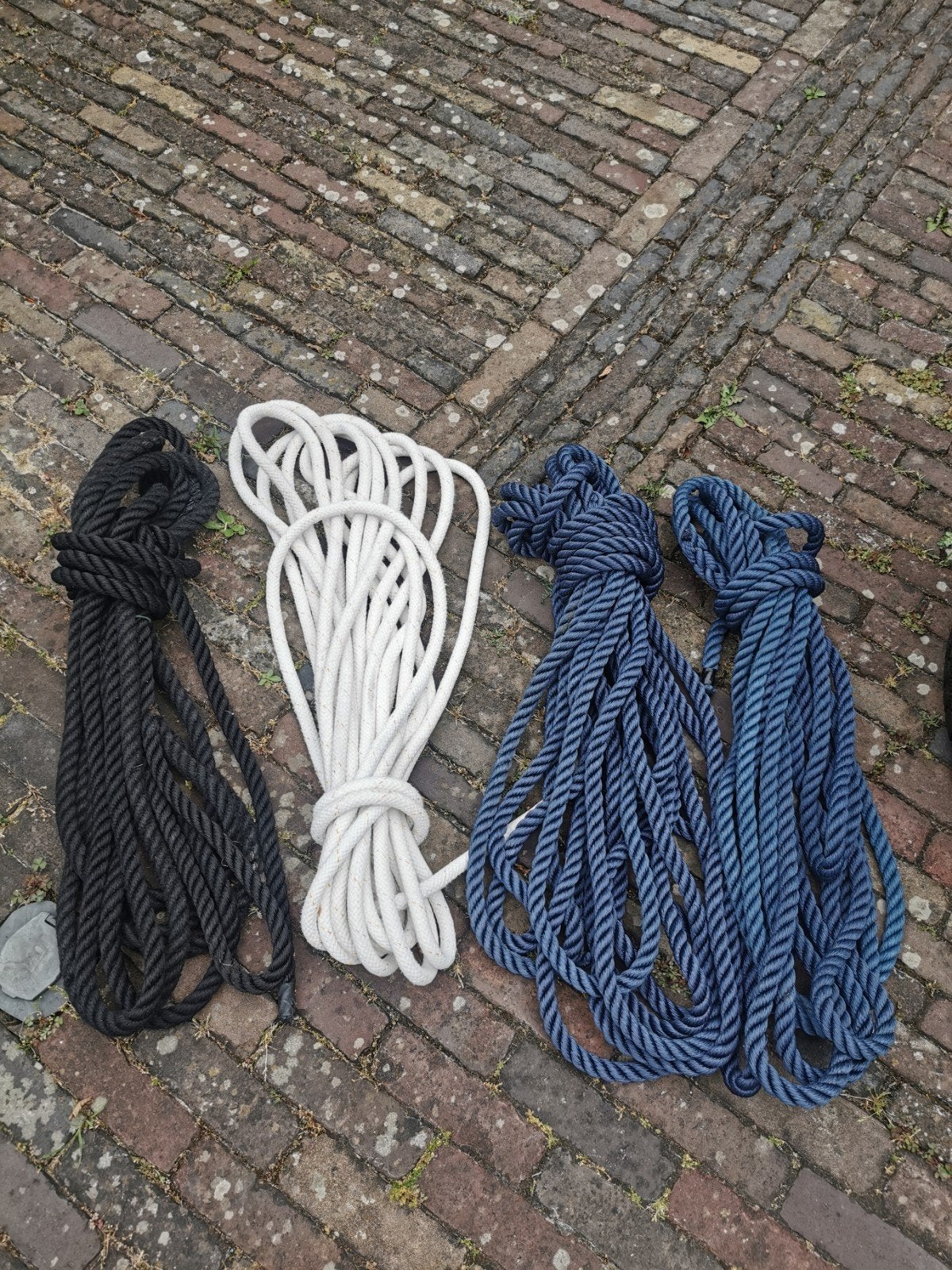 Grootschoot 16mm17mtr. en 3 x landvast kwaliteit materiaal, Watersport en Boten, Ophalen of Verzenden, Zo goed als nieuw, Lijn of Blok