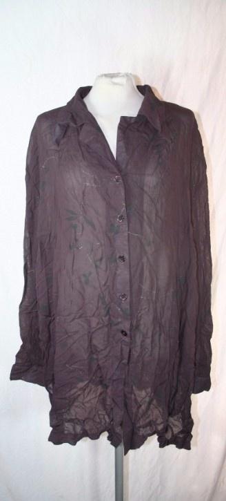 Gave doorschijnende paarse damesblouse.Mt 54.Merk Promiss, Kleding | Dames, Grote Maten, ., Blouse of Tuniek, Paars, Ophalen of Verzenden
