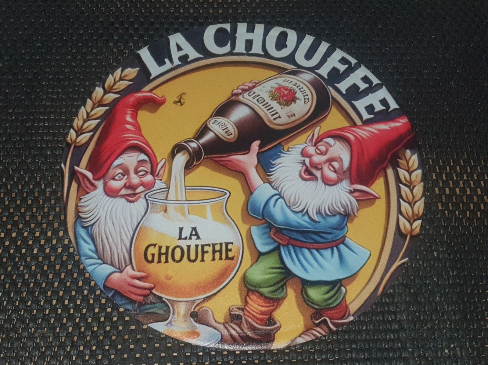 La Chouffe wandbord - Diameter 20 cm, Verzamelen, Biermerken, Ophalen of Verzenden, Nieuw