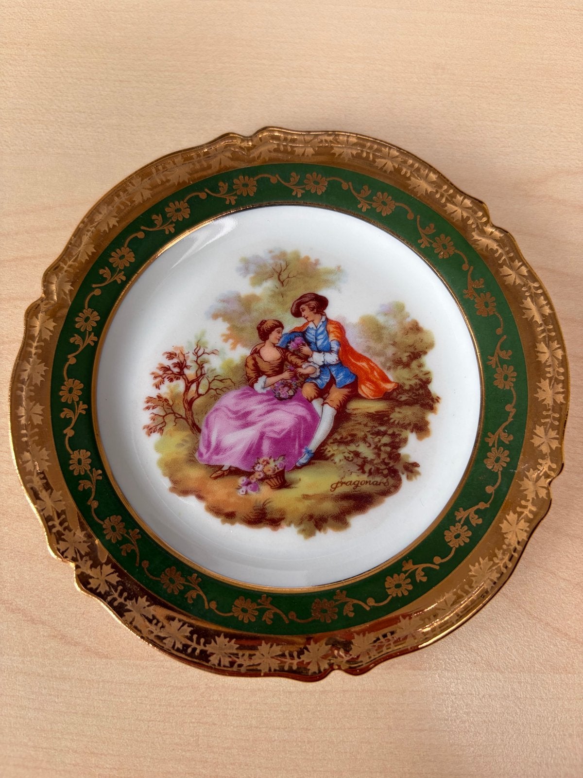 Decoratief bordje Fragonard Goudeville Limoges, Ophalen of Verzenden