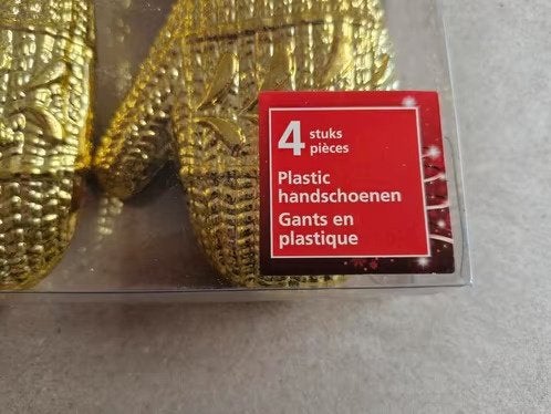 3x 4 gouden handschoenen h, Evora, Onbekend, Nieuw, Ophalen of Verzenden