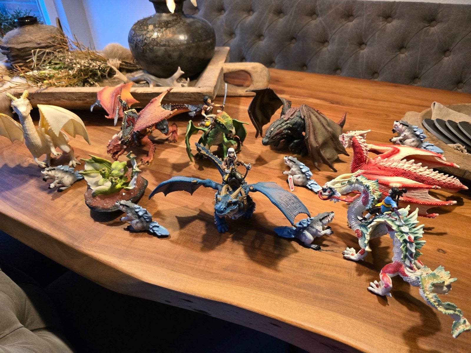 schleich dieren draken zgan, Ophalen of Verzenden, Zo goed als nieuw, Hond of Kat, Beeldje of Figuurtje