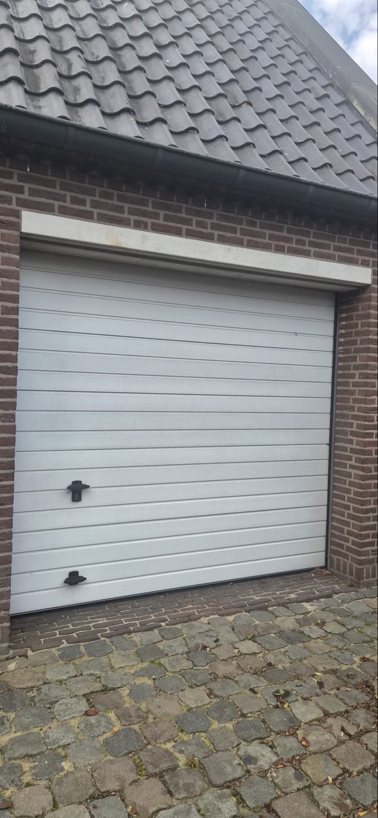 Novoferm garagedeur met elektrische aandrijving (250x225cm), Ophalen, Gebruikt, Garagedeur, 120 cm of meer