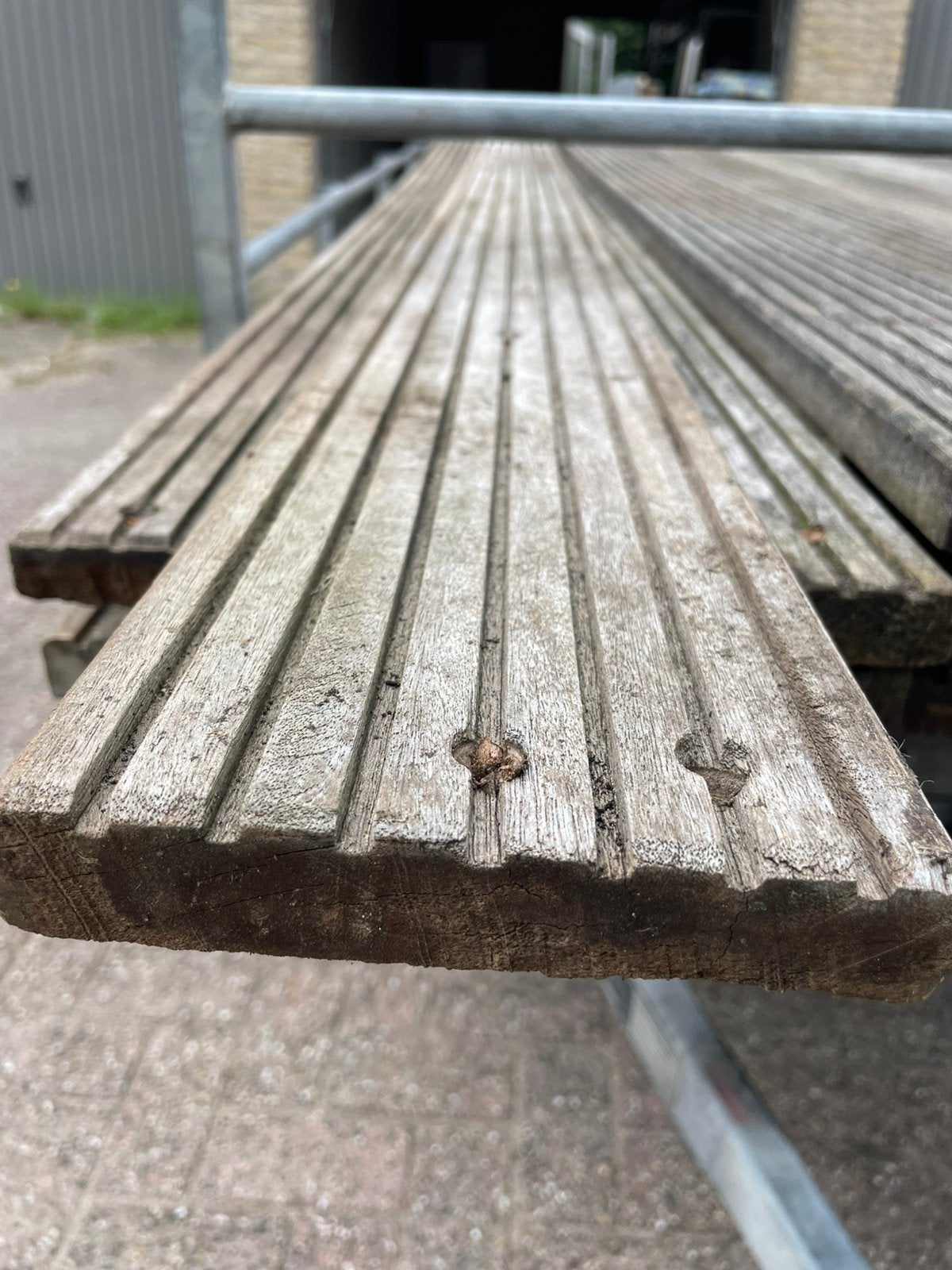 Hardhouten vlonderplanken Bankirai izgs , ruim 45 m2, Tuin en Terras, Terrasdelen en Vlonders, Ophalen, Gebruikt, Hout