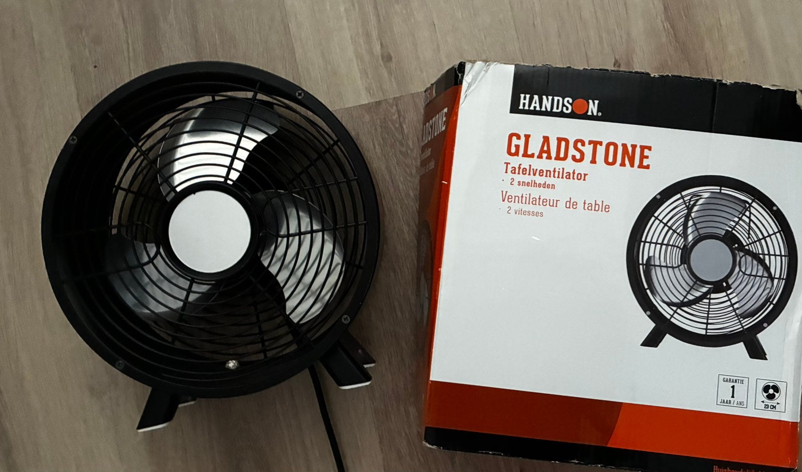 Ventilator verkoelende wind aluminium 220 volt, Witgoed en Apparatuur, Ventilatoren, Ophalen, Zo goed als nieuw