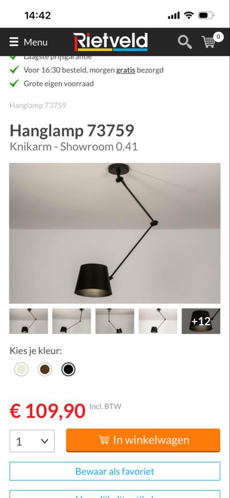 2x Zwarte Verstelbare Wand-/Plafondlampen met Knikarm, Ophalen of Verzenden, Zo goed als nieuw