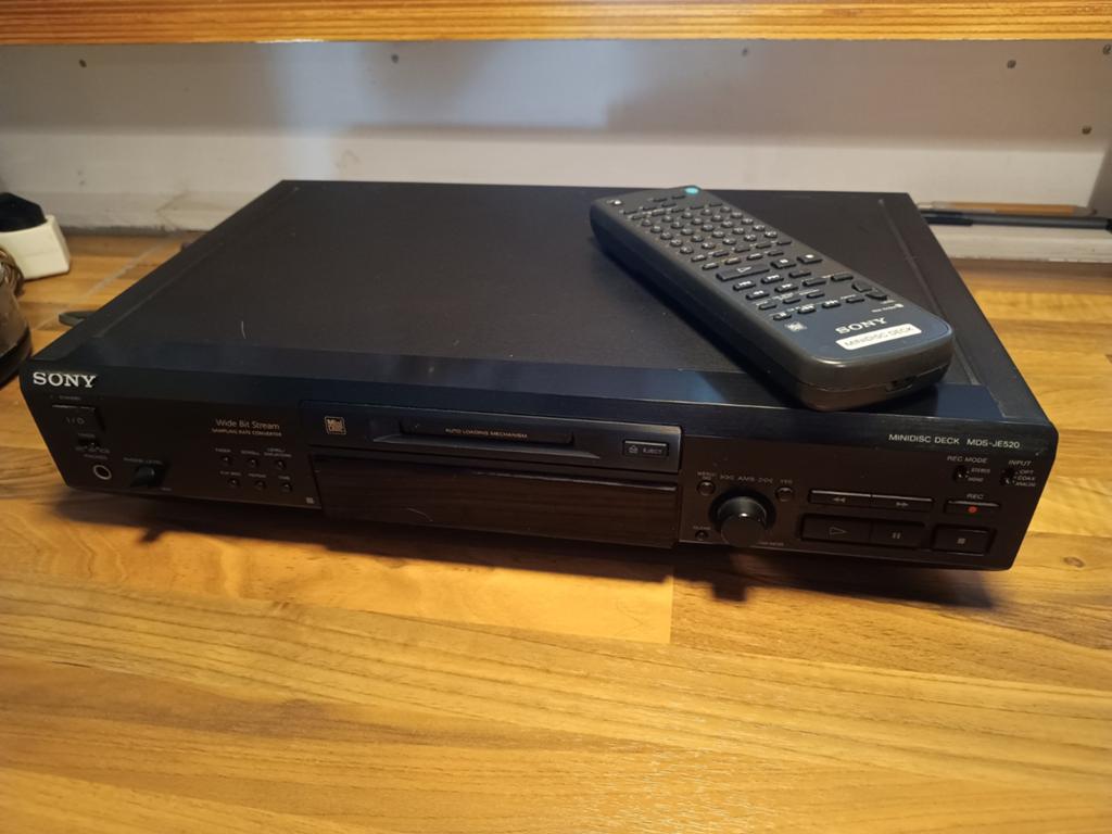 Sony Minidisc Deck MDS-JE520 inclusief 50+ discs, Ophalen of Verzenden, Minidisc-speler