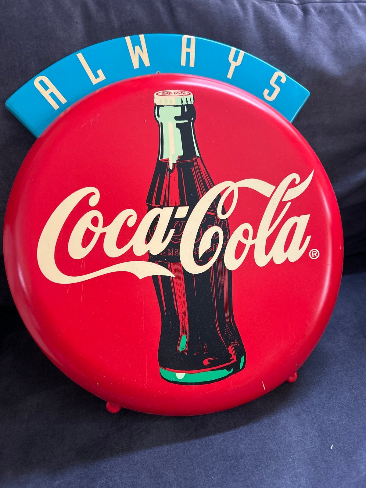 Vintage Coca-Cola Reclamebord - "Always Coca-Cola", Ophalen of Verzenden, Gebruikt, Reclamebord