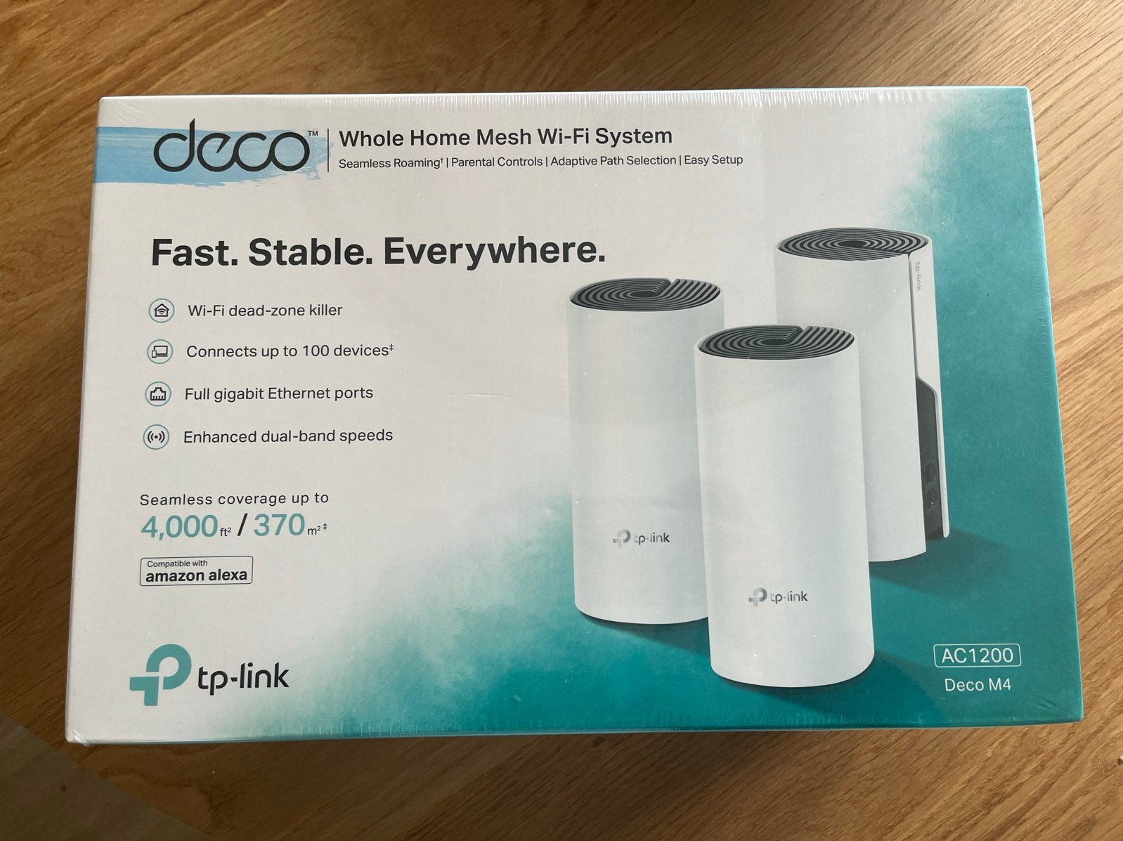 TP-Link Deco M4 AC1200 Wi-Fi Systeem (3-pack, Computers en Software, Ophalen, Nieuw, Router