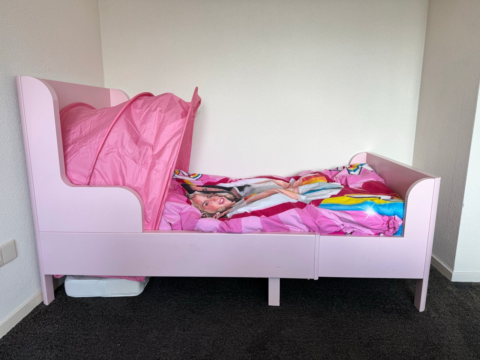 Meegroeibed, roze, 80x200 cm, 85 tot 100 cm, Zo goed als nieuw, 180 cm of meer, Ophalen