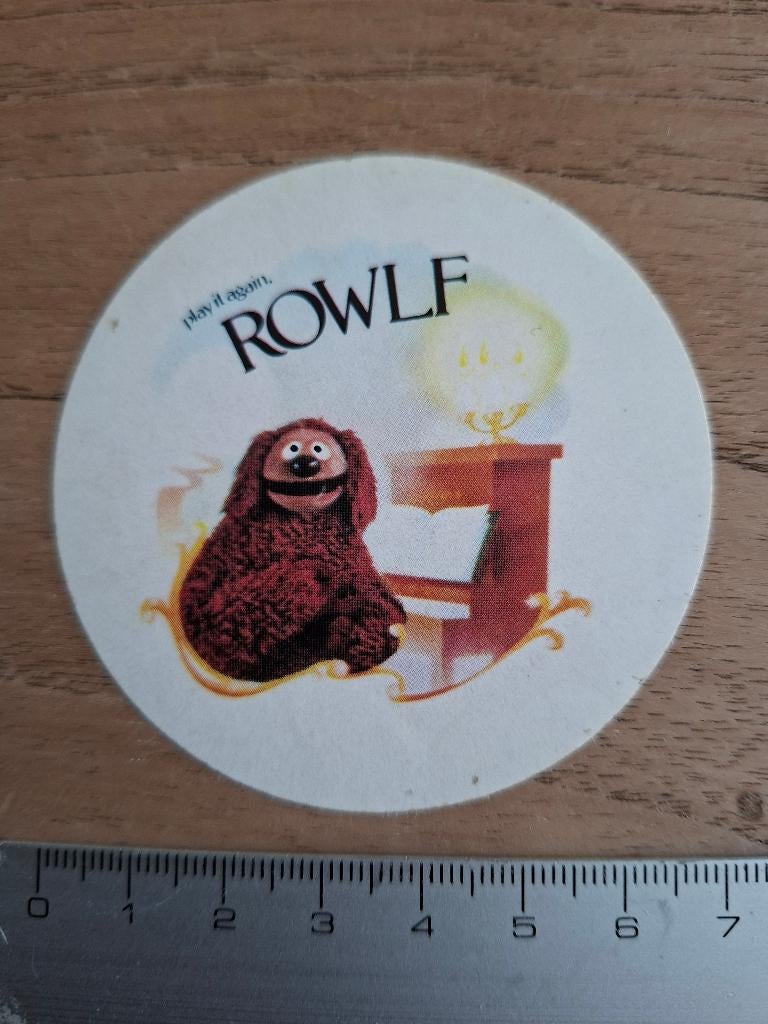 Sticker Rowlf muppetshow, Verzamelen, Ophalen of Verzenden, Zo goed als nieuw, Strip of Tekenfilm