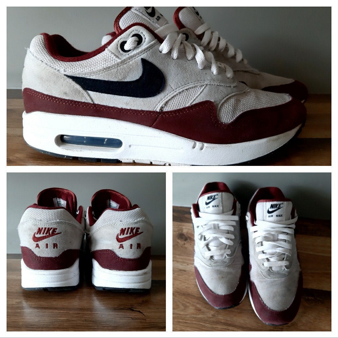 Nike Air Max 1 Dark Team Red Maat 42,5 /  FD9082-106, Ophalen of Verzenden, Gedragen, Overige kleuren, Nike air max