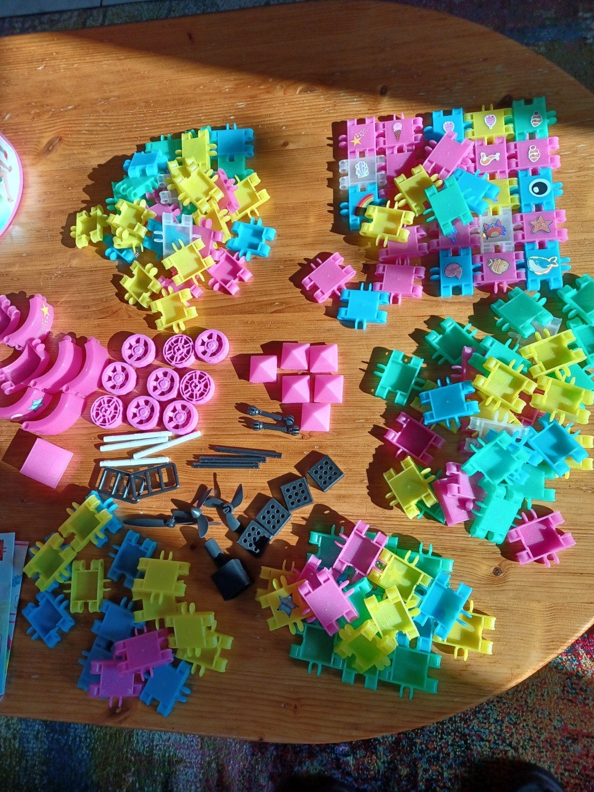 Glitter Clics Bouwblokken Set - Roze en Kleurrijk, Ophalen of Verzenden