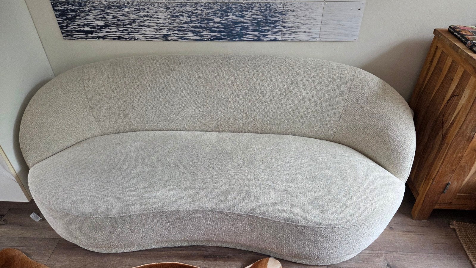 ​Moderne lichte Jysk 2-zitsbank en 360 draaifauteuil, Ophalen, Gebruikt, Eenpersoons, 150 tot 200 cm