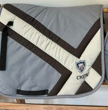 Nieuw QHP zadeldekje grijs met wit, maat full, Dieren en Toebehoren, Full (L), QHP, Zadeldekje, Nieuw