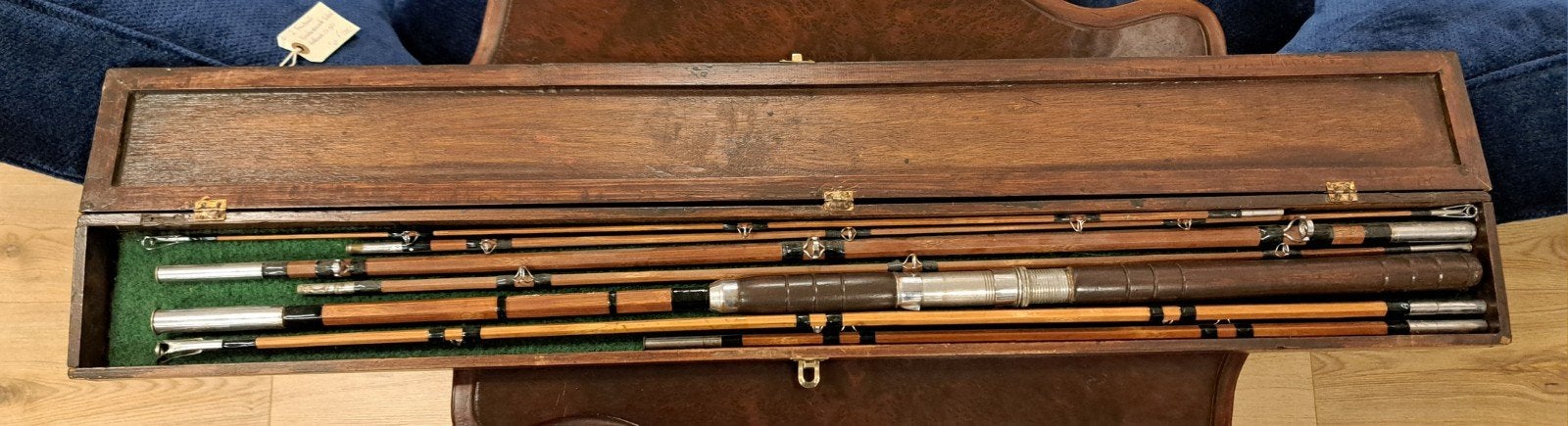 Vintage split cane hengel, "Triple Split" door RGV. 7 delig, Ophalen of Verzenden