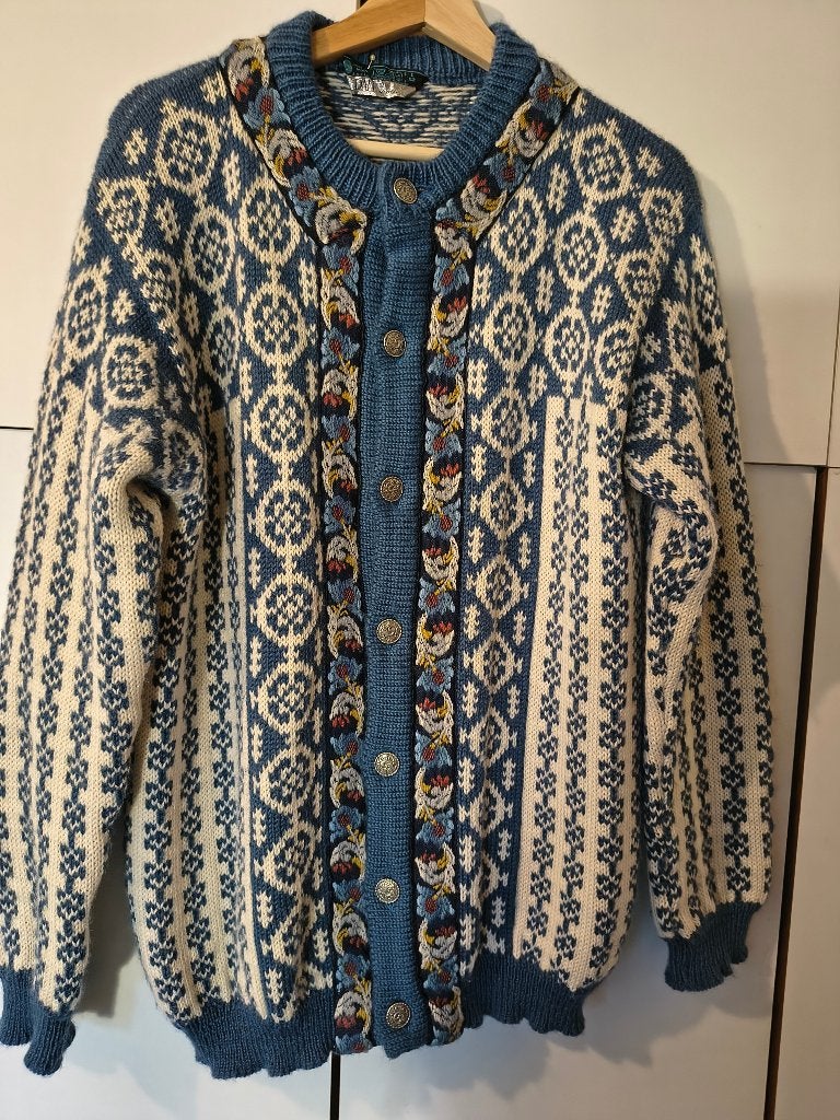 Blauw-wit wollen vest Dale of Norway, Dale of Norway, Blauw, Maat 42/44 (L), Ophalen of Verzenden