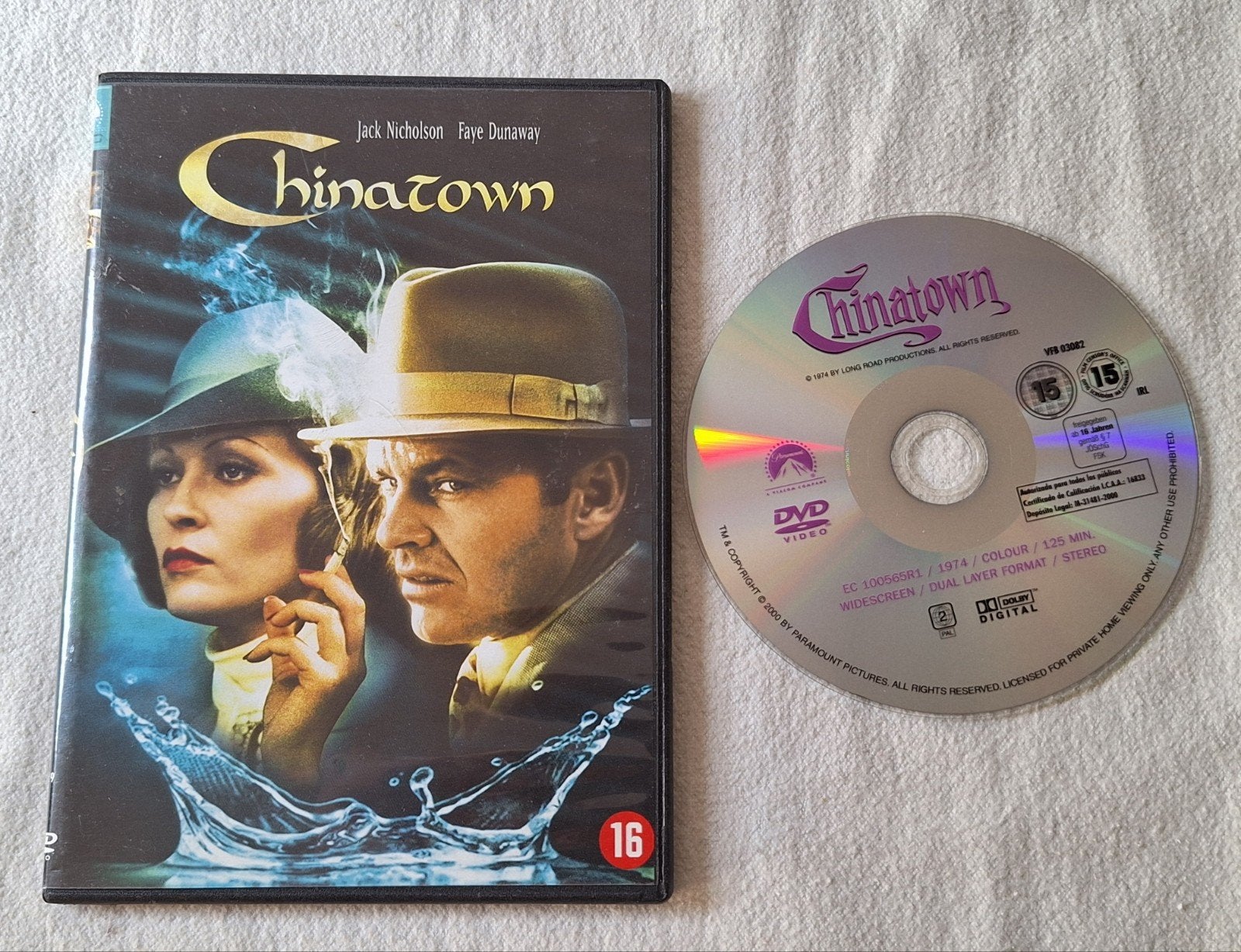 Chinatown ( Polanski ) met Nicholson, Dunaway, Huston, Engels, Vanaf 16 jaar, Nederlands, Ophalen of Verzenden