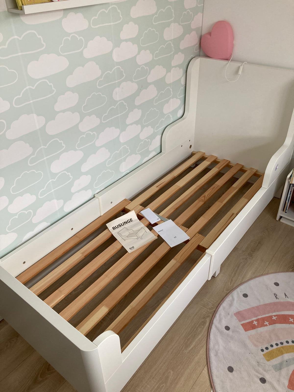 Ikea meegroeibed Busunge, Kinderen en Baby's, Kinderkamer | Bedden, Ophalen, Zo goed als nieuw, 180 cm of meer, 70 tot 85 cm