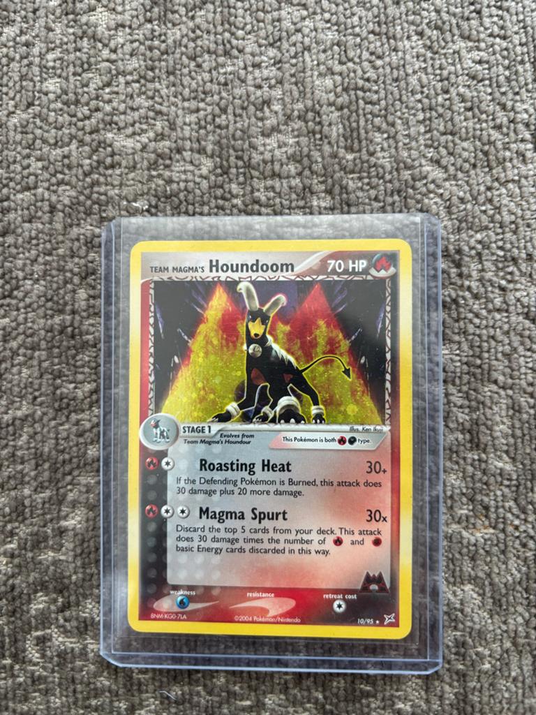 Team Magma's Houndoom 10/95 - EX Team Magma vs Team Aqua, Ophalen of Verzenden, Zo goed als nieuw, Losse kaart