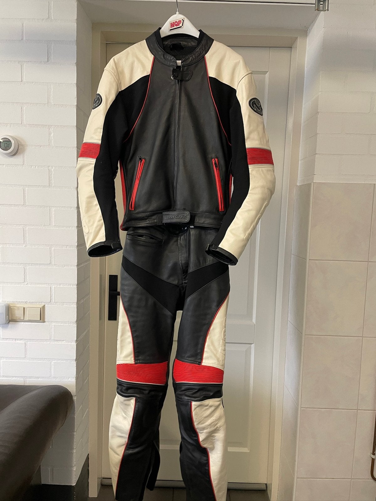 MQP leren motorpak combi pak maat 50, Ophalen, Tweedehands, Combipak