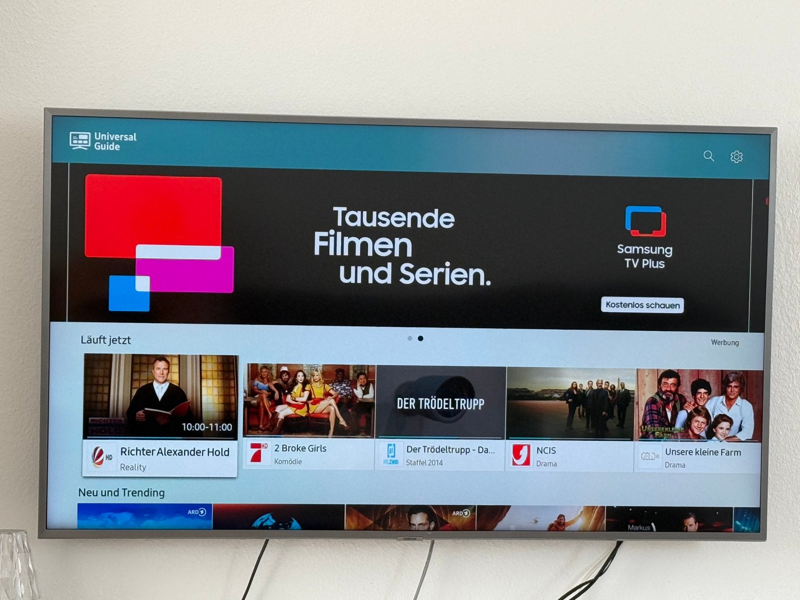 Samsung (55") 4K Ultra HD Smart-TV WLAN Silver, Ophalen, 50 Hz, Zo goed als nieuw, Samsung