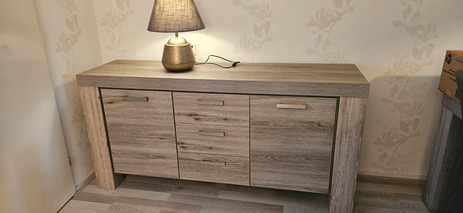 Modern dressoir met lades en deuren - 182x50x89 cm, Ophalen, 150 tot 200 cm, Met lade(s), Zo goed als nieuw