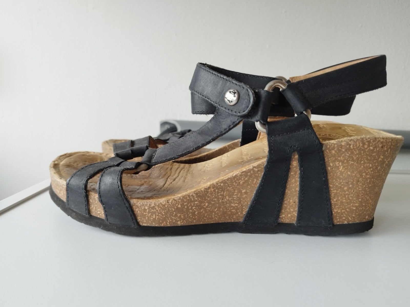 Panama Jack Violetta sandalen 38 Zwart, Zwart, Zo goed als nieuw, Panama Jack, Sandalen of Muiltjes
