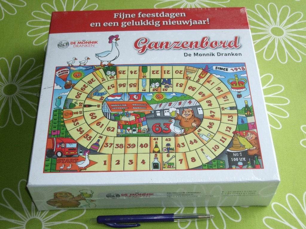 Nieuw in seal: Ganzenbord van De Monnik Dranken, Een of twee spelers, Ophalen of Verzenden, Nieuw