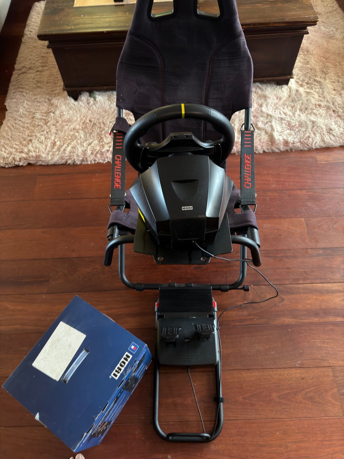 Playseat Challenge met HORI Wireless RWA Racing Wheel Apex, Ophalen, 1 speler, Racen en Vliegen, Zo goed als nieuw