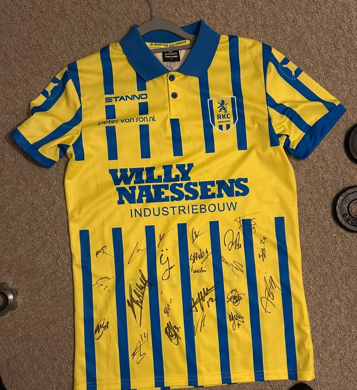 Gesigneerd Rkc Waalwijk shirt, Ophalen of Verzenden, Zo goed als nieuw, Overige binnenlandse clubs, Shirt
