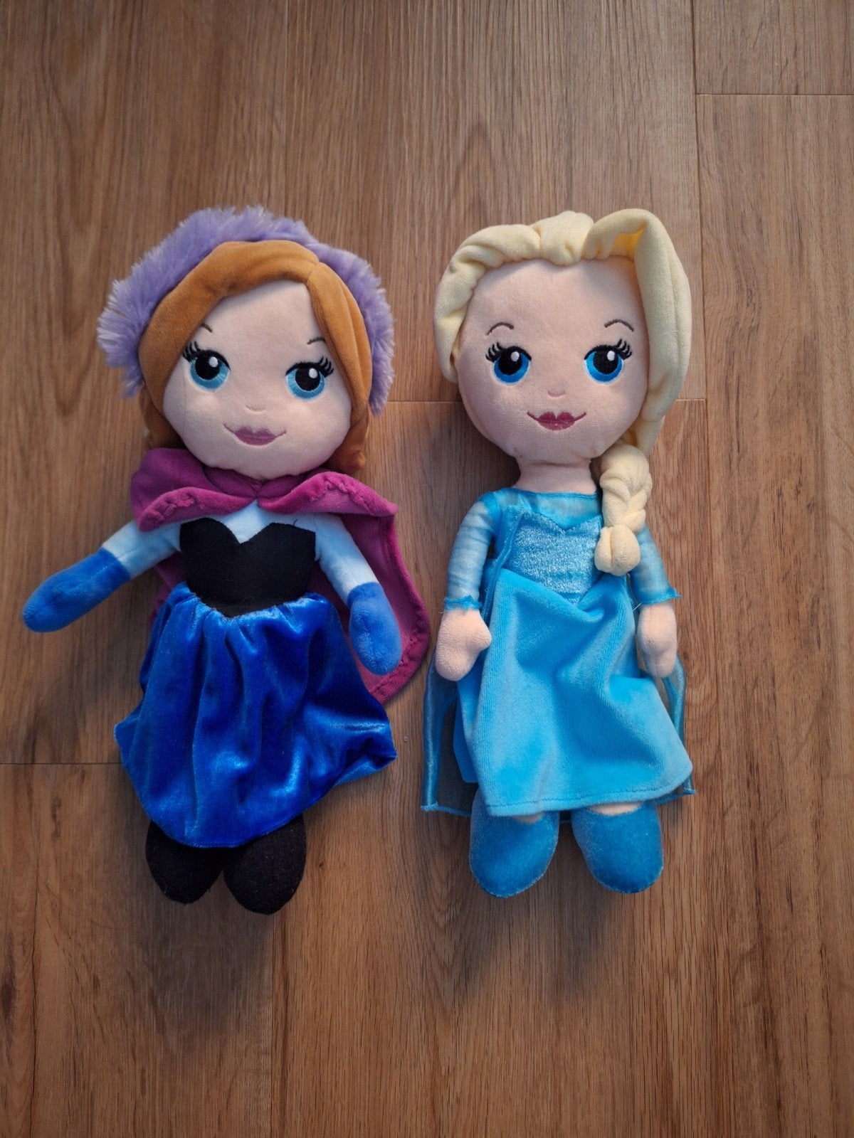 Elsa en Anna knuffels Disney Frozen - ca. 32 cm, Disney, Blauw, Ophalen of Verzenden, Middelgroot (20 tot 80 cm)