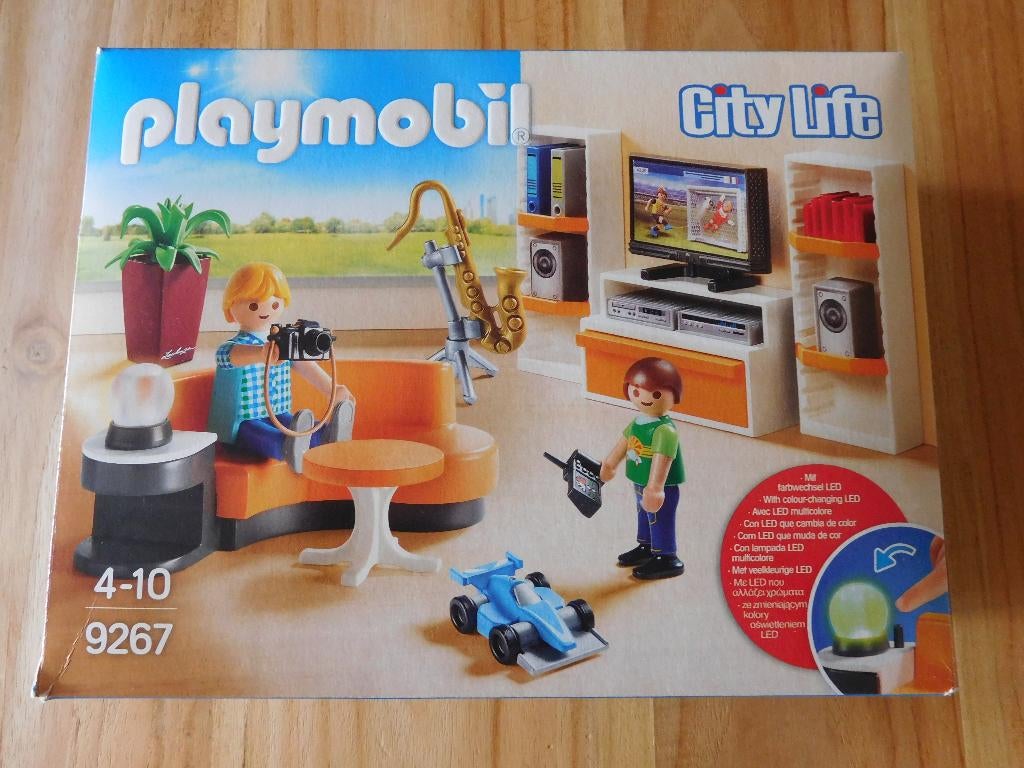 Playmobil Huiskamer met LED-lamp nr 9267 compleet, Kinderen en Baby's, Speelgoed | Playmobil, Ophalen of Verzenden, Zo goed als nieuw