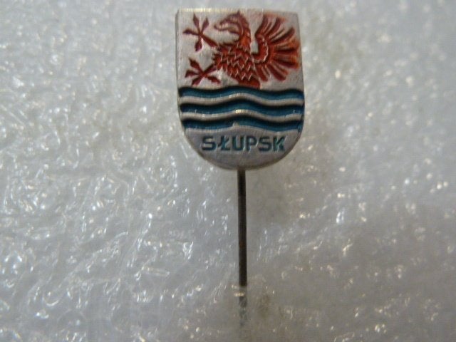 Speldje Słupsk Polen - Stadswapen, Ophalen of Verzenden, Gebruikt, Stad of Land, Speldje of Pin
