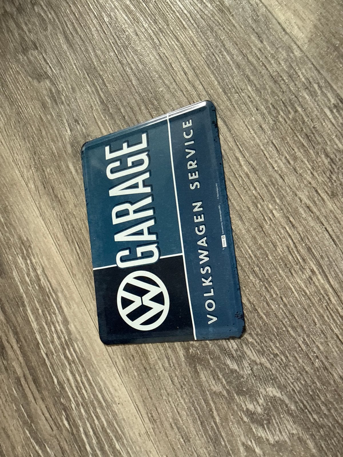 Nostalgisch Volkswagen Service Garage Emaille Bord, Ophalen of Verzenden, 1960 tot 1980, Ongelopen, Voertuig