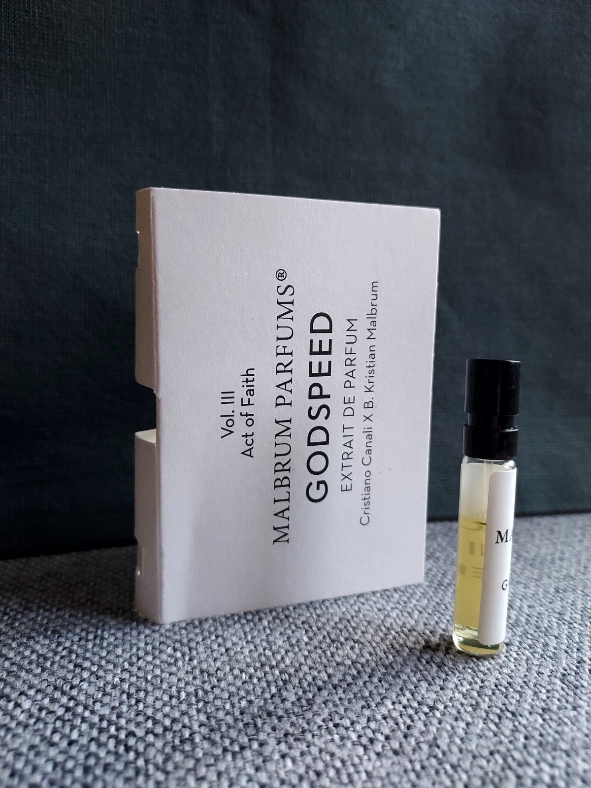 Malbrum Godspeed parfum sample, Ophalen of Verzenden, Nieuw