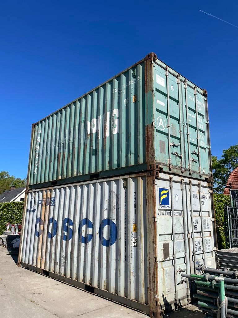 Nette Zeecontainers 20ft gebruikt totaal 8 stuks, Ophalen of Verzenden