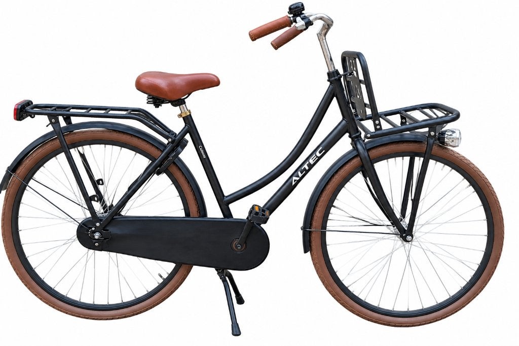 Altec Stadsfiets met Voordrager - Zwart, hele nette fiets, Terugtraprem, Ophalen, Overige merken, 53 tot 56 cm