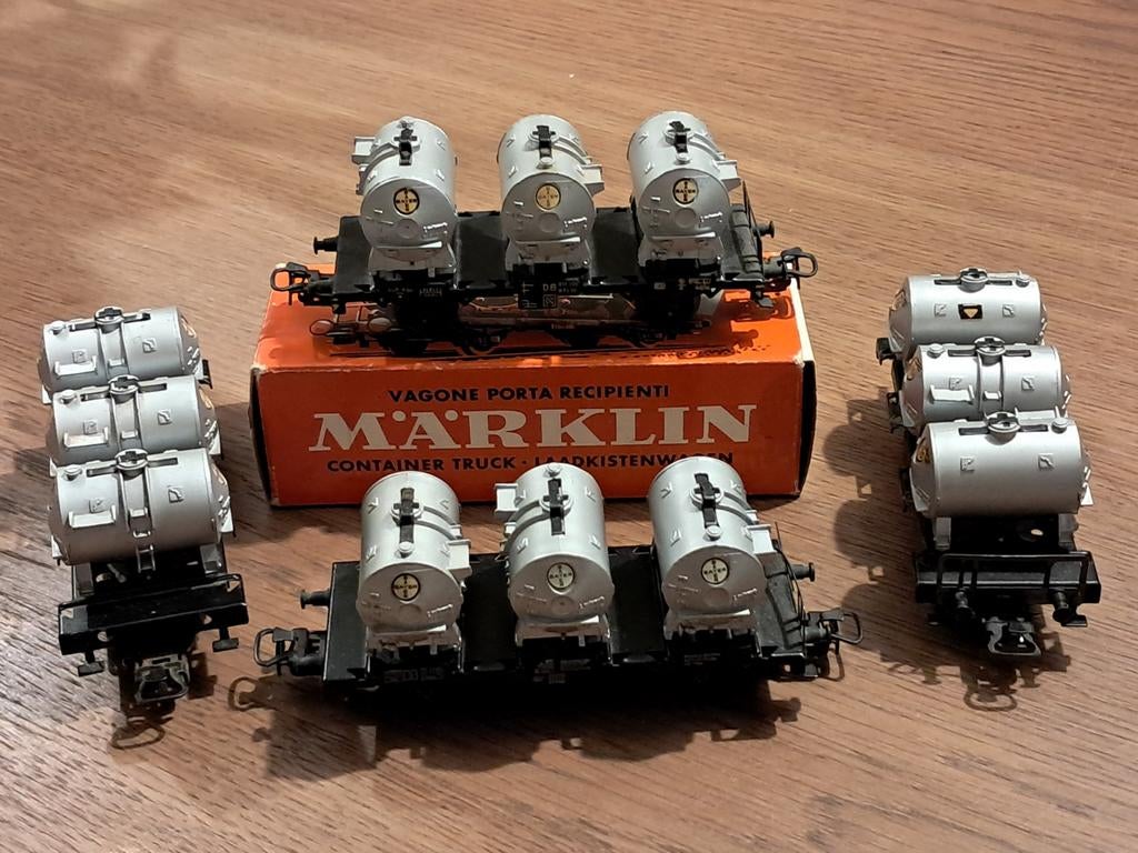 MARKLIN 4520 CONTAINER,  LAADKISTEN WAGON, Ophalen of Verzenden, Wisselstroom, Wagon, Märklin