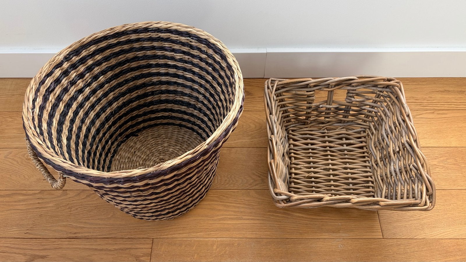 IKEA KRALLIG + BYHOLMA Handwoven Storage Baskets – Set of 2, Ophalen, Met handvatten, Gebruikt, Mand