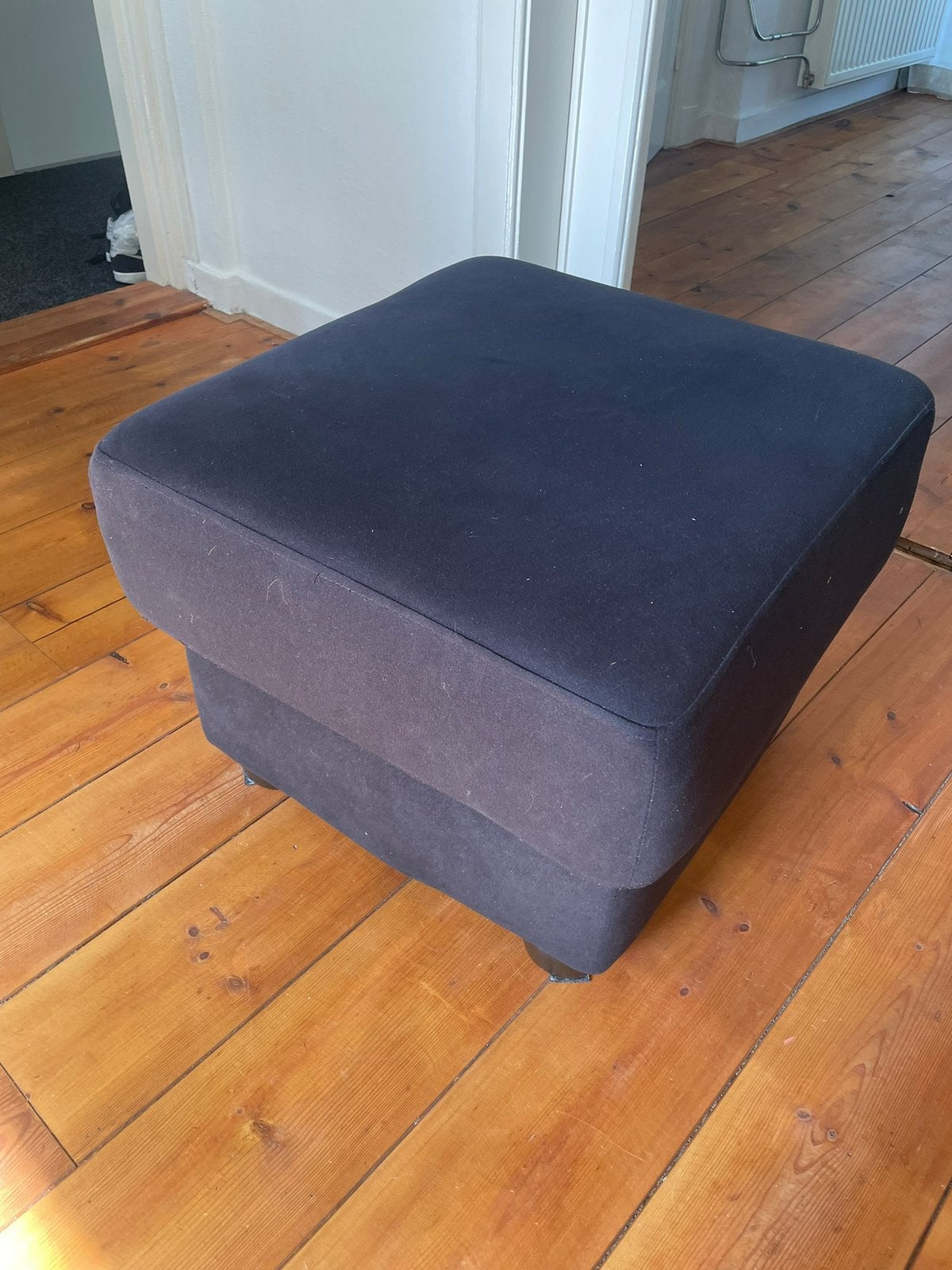 Zwarte poef, Ophalen, Gebruikt, Rond, Minder dan 50 cm